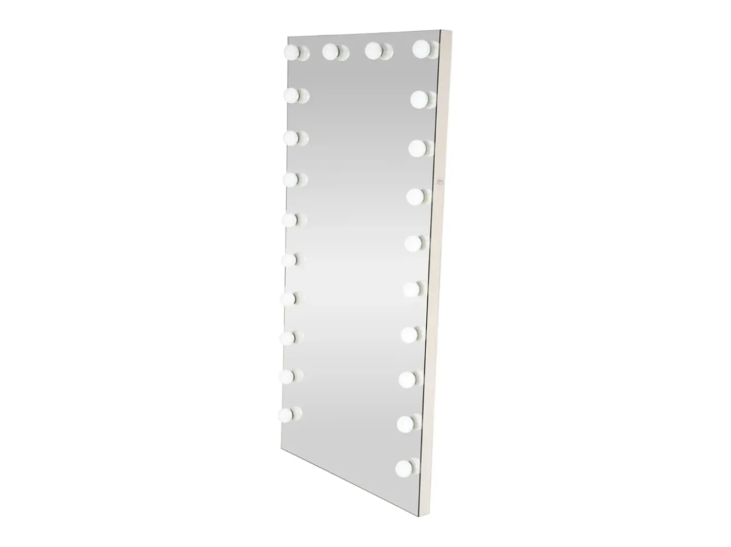 MSO Espejo de mesa con bombillas Led - 170 x 87 cm - Luxy Blanco Sale