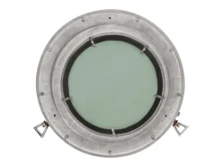 Clearance Espejo de ojo de buey de pared aluminio y vidrio Ø38 cm ES238805 Plateado
