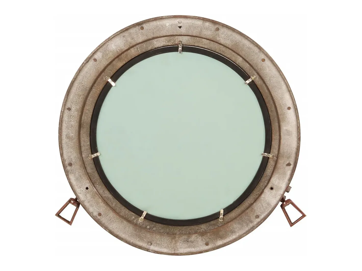 Online Espejo de ojo de buey de pared aluminio y vidrio Ø50 cm ES738147 Marru00f3n