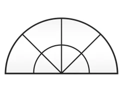 Discount Espejo de pared arco de hierro 80x40 cm ES286497 Negro