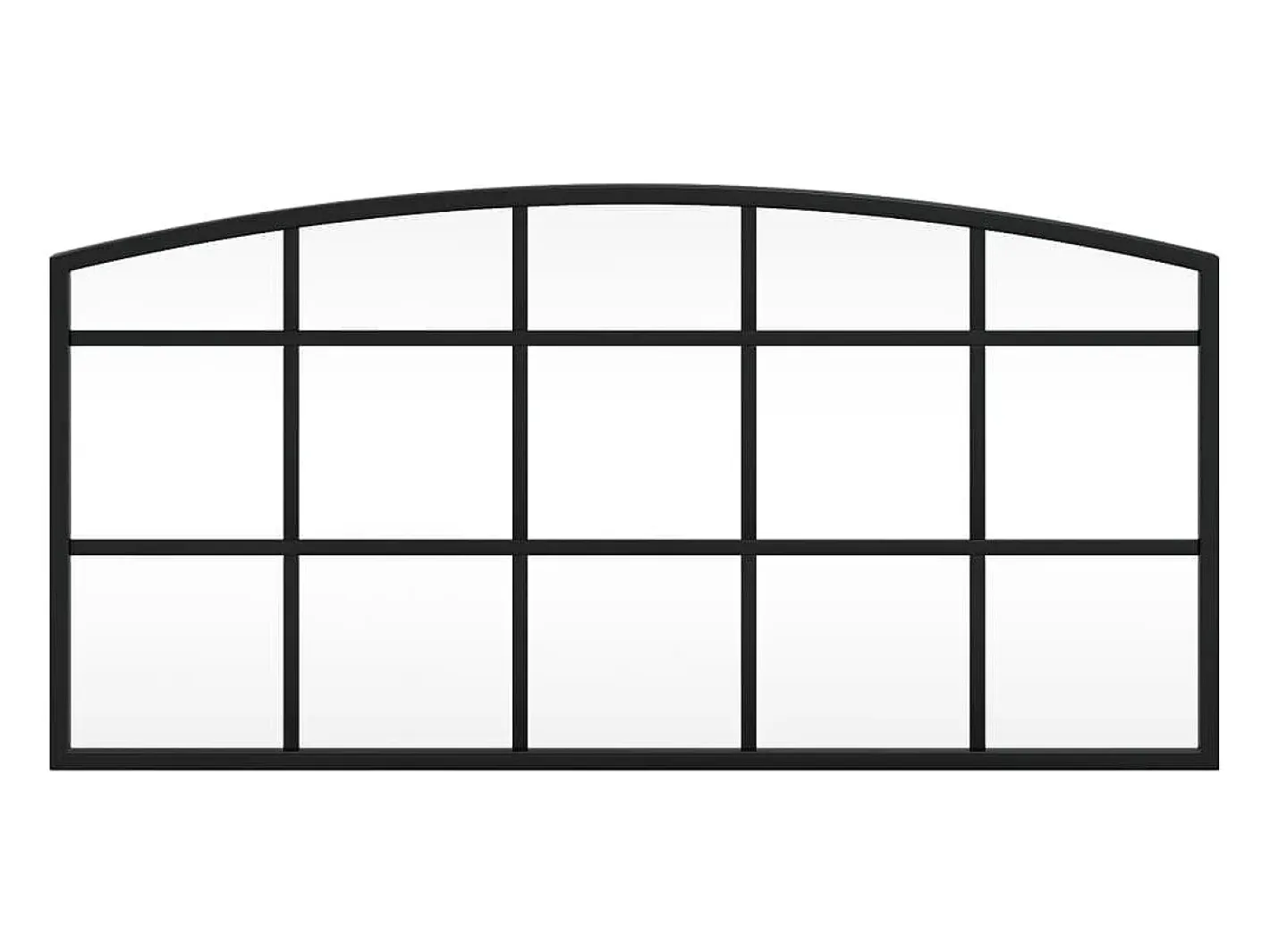 Espejo De Pared|Espejo-Espejo de pared arco de hierro 60x30 cm ES587238 Negro