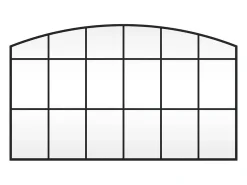 Espejo De Pared|Espejo-Espejo de pared arco de hierro 100x60 cm ES679659 Negro