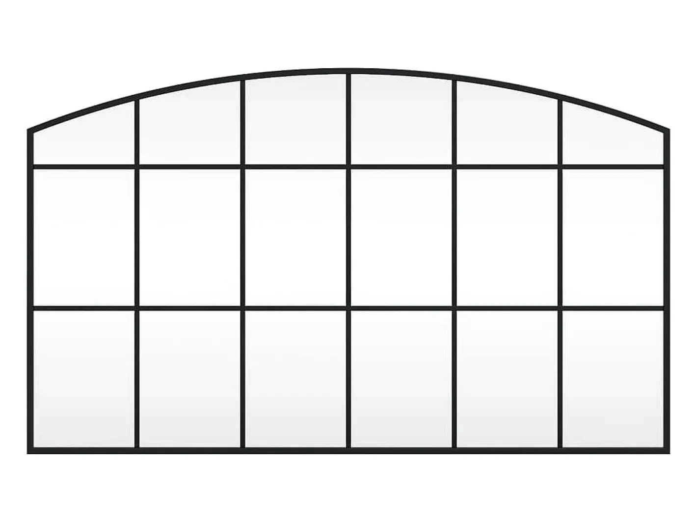 Espejo De Pared|Espejo-Espejo de pared arco de hierro 100x60 cm ES679659 Negro