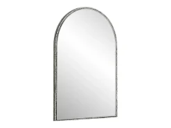 Espejo de pared arqueado con marco de hierro y cristal, color (65 x 2,5 x 91 cm) Plateado Clearance