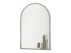 Espejo de pared arqueado con marco de hierro y cristal, color (65 x 2,5 x 91 cm) Plateado Clearance
