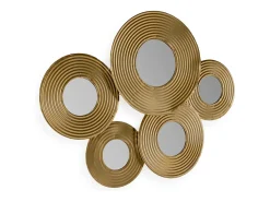 Les Tendances Espejo De Pared|Espejo-Espejo de pared art déco de metal KINSKY - L 86 x H 68 cm Dorado