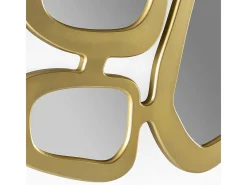 Les Tendances Espejo de pared Art Déco KIMAN en metal - L 93 x H 63 cm Dorado Online
