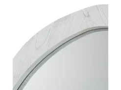 Clearance Les Tendances Espejo de pared Blac ovalado de madera blanca L 81 cm Blanco