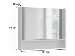 Vicco Espejo-Espejo de pared 80x10x65 sherry Blanco
