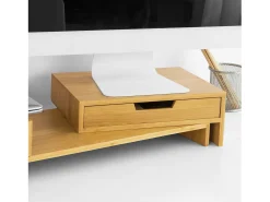 Sobuy Espejo-Espejo de Pared con 1 Estante Espejo de baño Color Oscuro FRG129-SG ES Gris