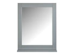 Sobuy Espejo-Espejo de Pared con 1 Estante Espejo de baño Color Oscuro FRG129-SG ES Gris