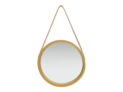 Espejo de pared con correa 40 cm ES230255 Dorado Outlet