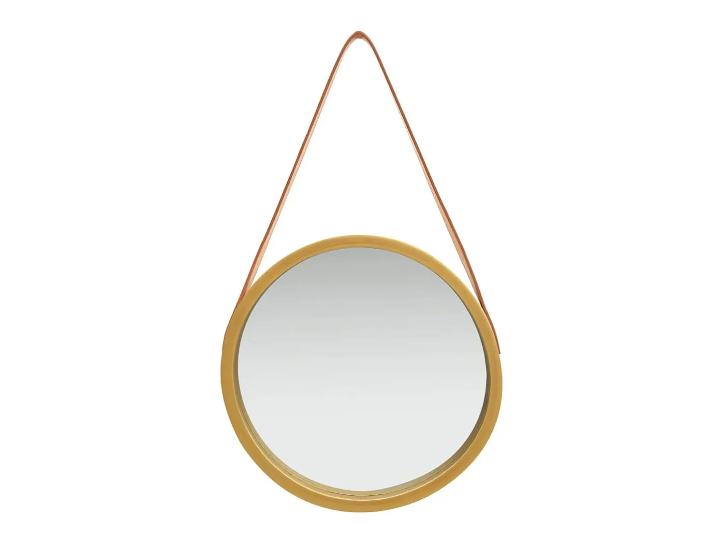 Espejo de pared con correa 40 cm ES230255 Dorado Outlet