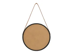 Espejo de pared con correa 40 cm ES649583 Negro