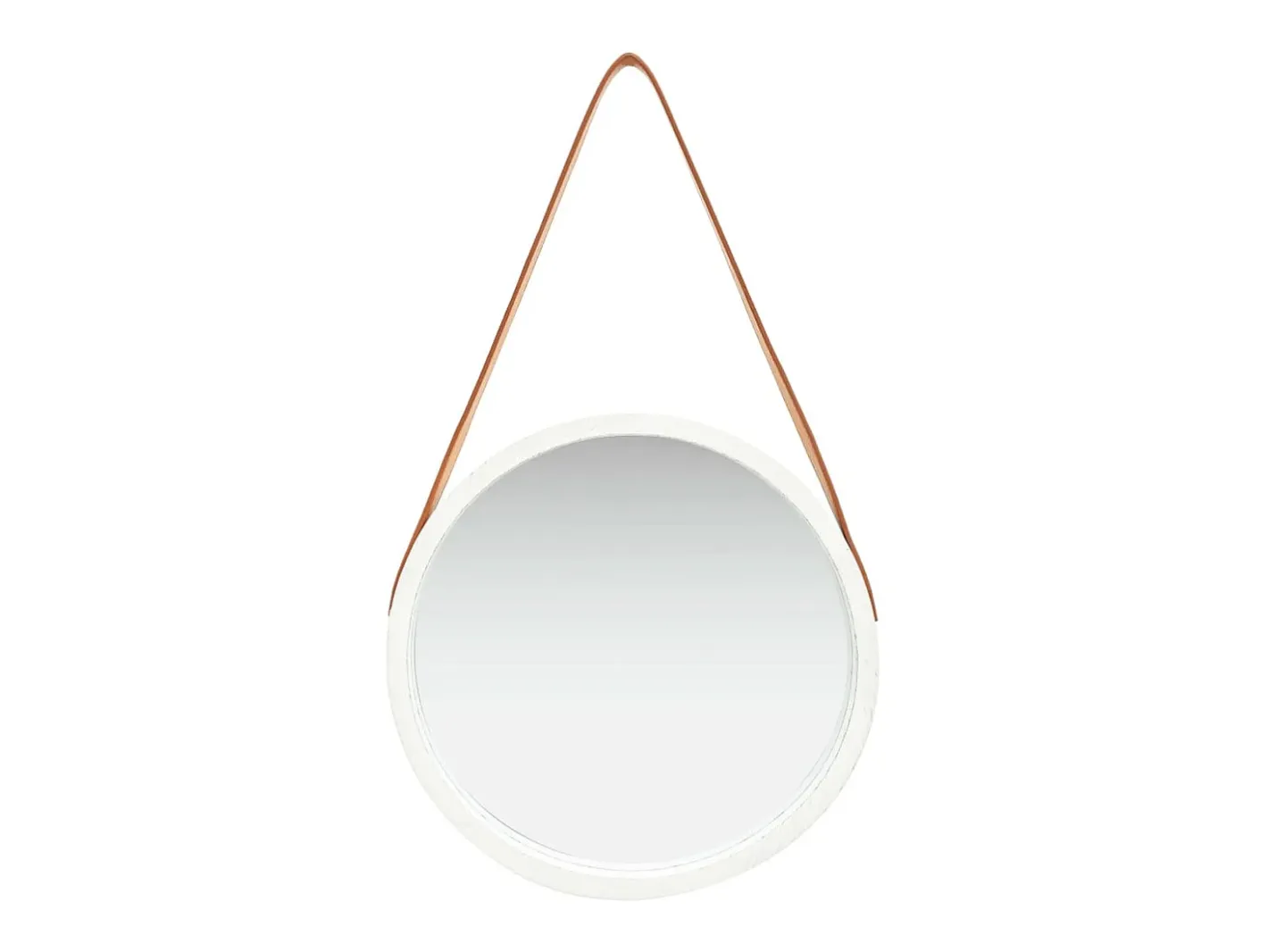 Discount Espejo de pared con correa 40 cm Blanco