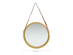 Espejo de pared con correa 50 cm Oro Dorado Sale