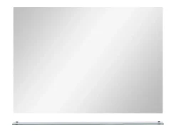 Espejo de pared con estante de vidrio templado 80x60 cm ES966737 Plateado Online