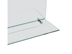 Espejo de pared con estante de vidrio templado 30x50 cm ES148680 Plateado