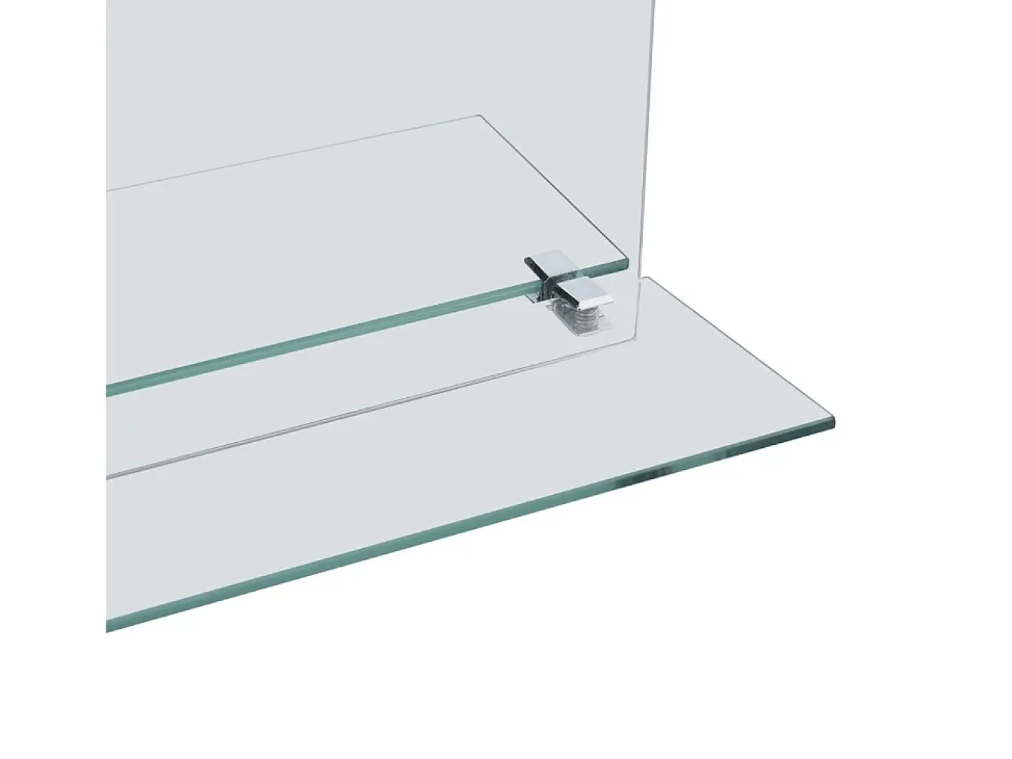 Espejo De Pared|Espejo-Espejo de pared con estante de vidrio templado 20x40 cm ES839206 Plateado