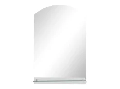 Espejo de pared con estante de vidrio templado 40x60 cm ES625643 Plateado Discount