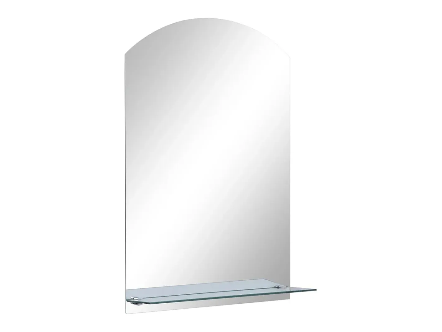 Espejo de pared con estante de vidrio templado 40x60 cm ES625643 Plateado Discount