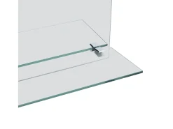 Espejo de pared con estante de vidrio templado 40x60 cm ES625643 Plateado Discount