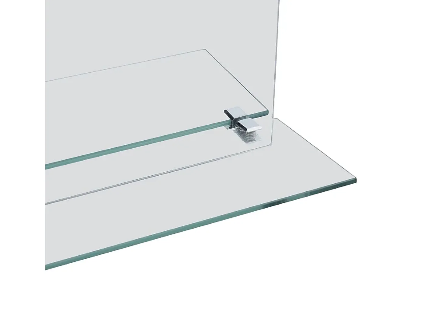 Espejo de pared con estante de vidrio templado 40x60 cm ES625643 Plateado Discount