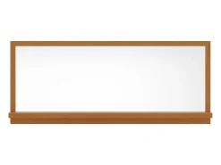 OZAIA Espejo De Pared|Espejo-Espejo de pared con estante de madera de roble , L. 120 x A. 50 cm, Natural, JIAO Color natural oscuro