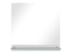 Espejo de pared con estante de vidrio templado 40x40 cm ES554294 Transparente Clearance