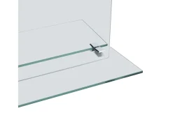 Espejo de pared con estante de vidrio templado 50x70 cm ES920734 Plateado New