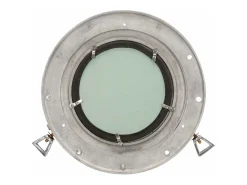Espejo de pared con forma de ojo de buey Ø30 cm aluminio y cristal Plateado Best
