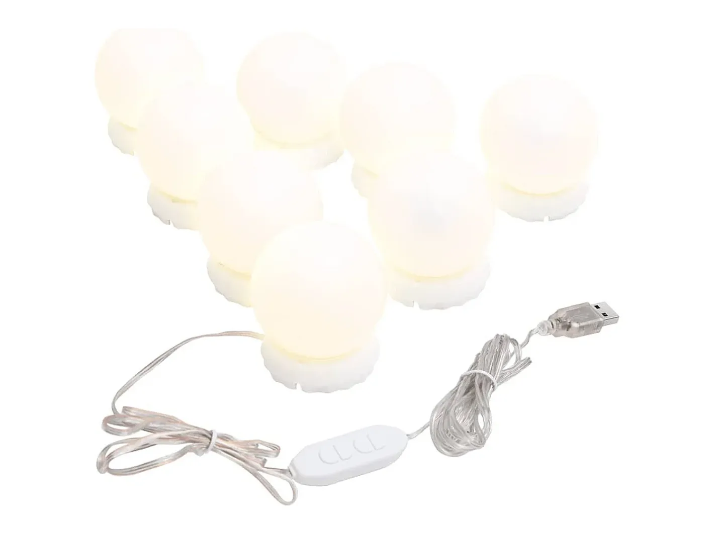 Espejo de pared con luces LED Cristal Redondo Plateado Clearance