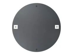Espejo De Pared|Espejo-Espejo de pared con luces LED Cristal Redondo Plateado