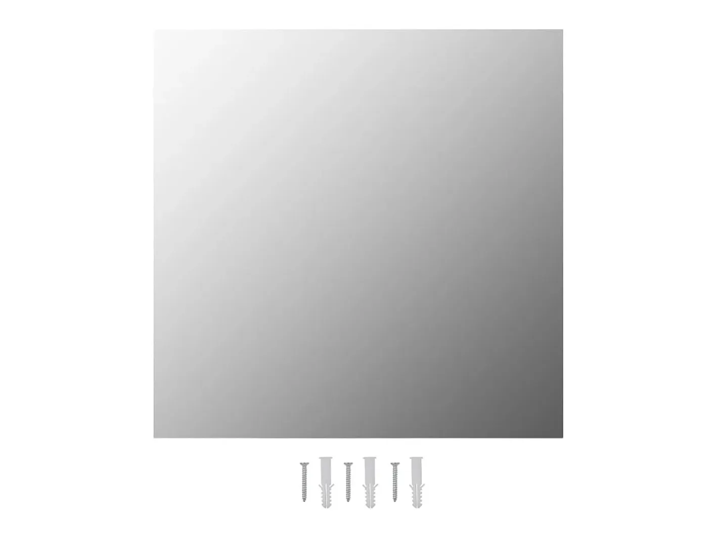 Espejo De Pared|Espejo-Espejo de pared cuadrado vidrio 60x60 cm ES317673 Plateado