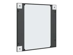 New Espejo de pared cuadrado de hierro 60x60 cm ES652808 Negro