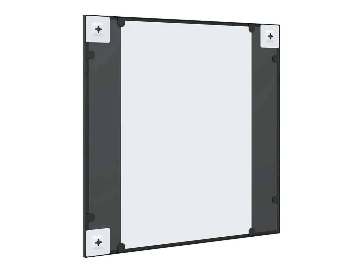 New Espejo de pared cuadrado de hierro 60x60 cm ES652808 Negro