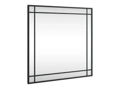 New Espejo de pared cuadrado de hierro 60x60 cm ES652808 Negro