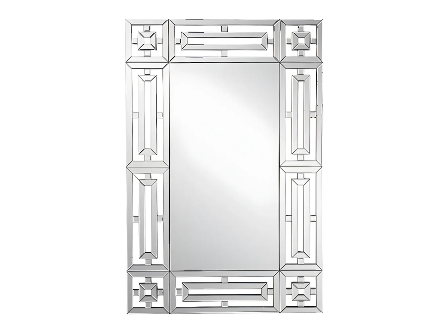 OZAIA Espejo De Pared|Espejo-Espejo de pared de acero inoxidable - Ancho 120 x Alt. 80 cm - - LOAYE Plateado