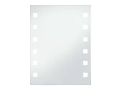 Espejo de pared de baño con LED 60x80 cm ES725383 Plateado