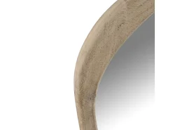 Discount Les Tendances Espejo de pared de madera maciza de mango claro Liray L 83 cm Beige