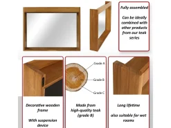 MCW Espejo De Pared|Espejo-Espejo de pared de teca -M75 Marru00f3n