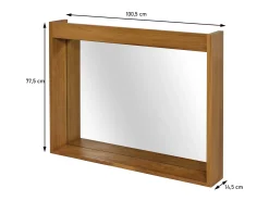 MCW Espejo De Pared|Espejo-Espejo de pared de teca -M75 Marru00f3n