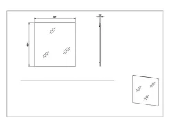 MSO Espejo De Pared|Espejo-Espejo de pared diseño contorno roble 74x80 Agul Color natural claro