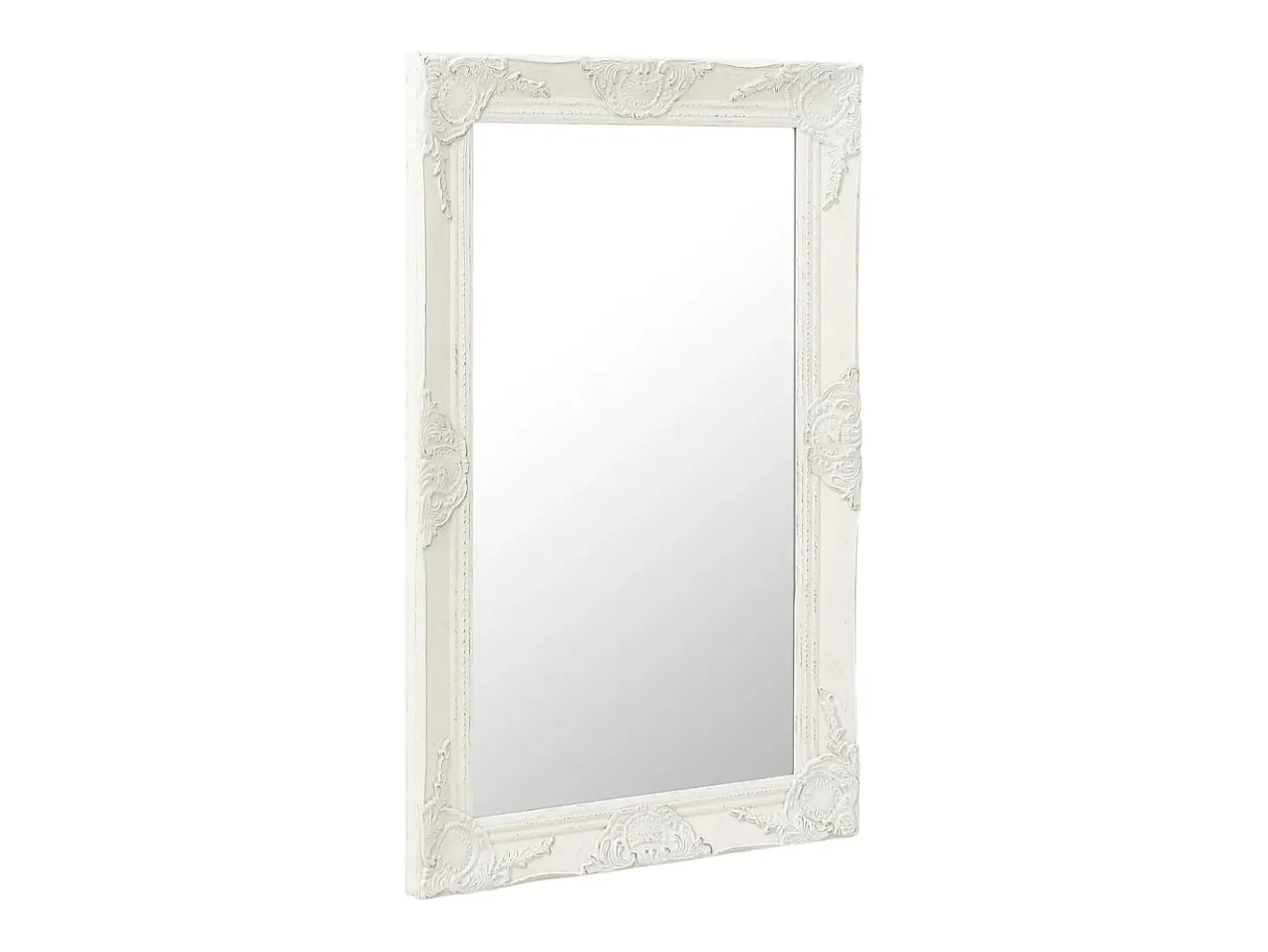Clearance Espejo de pared estilo barroco 50x80 cm Blanco
