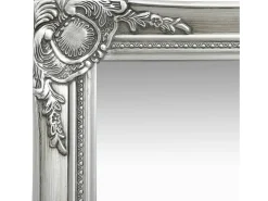 Espejo de pared estilo barroco 40x40 cm Plata Plateado Clearance