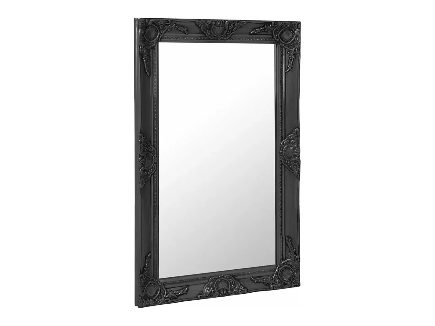 Espejo De Pared|Espejo-Espejo de pared estilo barroco 50x80 cm ES226418 Negro
