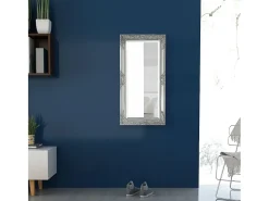 Espejo De Pared|Espejo-Espejo de pared estilo barroco 100x50 cm ES448102 Plateado