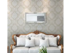 Espejo De Pared|Espejo-Espejo de pared estilo barroco 100x50 cm ES448102 Plateado