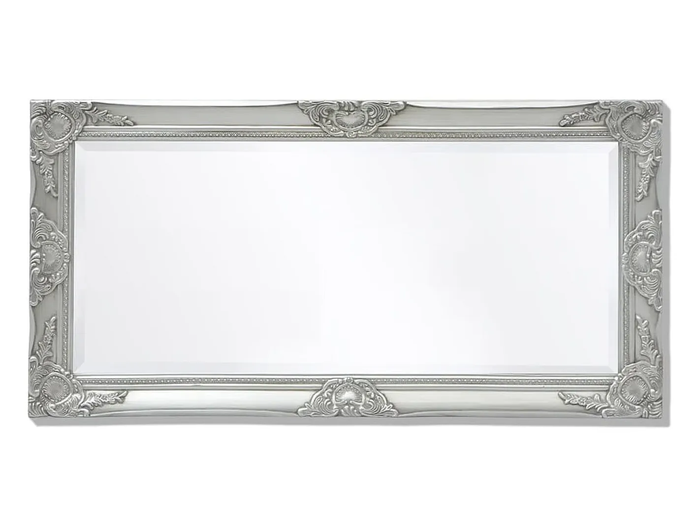 Espejo De Pared|Espejo-Espejo de pared estilo barroco 100x50 cm ES448102 Plateado