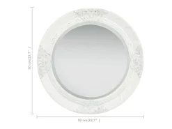 Best Espejo de pared estilo barroco 50 cm ES138201 Blanco